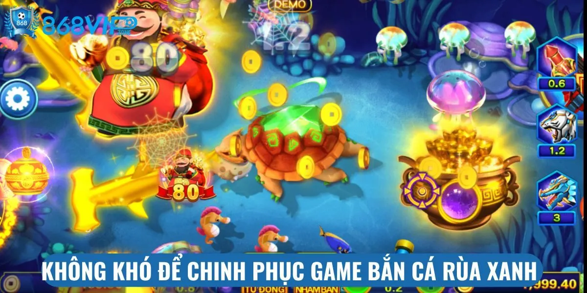 Không khó để chinh phục game bắn cá rùa xanh 